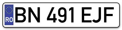 Placuta inmatriculare numar auto  BN-491-EJF, BN 491 EJF, BN491EJF