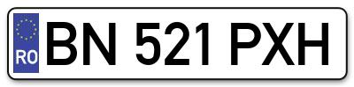Placuta inmatriculare numar auto  BN-521-PXH, BN 521 PXH, BN521PXH