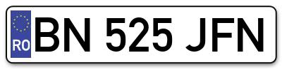 Placuta inmatriculare numar auto  BN-525-JFN, BN 525 JFN, BN525JFN