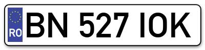 Placuta inmatriculare numar auto  BN-527-IOK, BN 527 IOK, BN527IOK