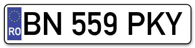 Placuta inmatriculare numar auto  BN-559-PKY, BN 559 PKY, BN559PKY