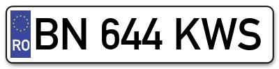Placuta inmatriculare numar auto  BN-644-KWS, BN 644 KWS, BN644KWS
