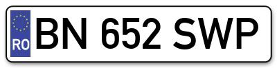 Placuta inmatriculare numar auto  BN-652-SWP, BN 652 SWP, BN652SWP