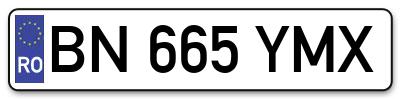 Placuta inmatriculare numar auto  BN-665-YMX, BN 665 YMX, BN665YMX