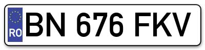 Placuta inmatriculare numar auto  BN-676-FKV, BN 676 FKV, BN676FKV