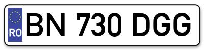 Placuta inmatriculare numar auto  BN-730-DGG, BN 730 DGG, BN730DGG