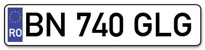 Placuta inmatriculare numar auto  BN-740-GLG, BN 740 GLG, BN740GLG