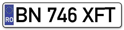 Placuta inmatriculare numar auto  BN-746-XFT, BN 746 XFT, BN746XFT