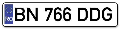 Placuta inmatriculare numar auto  BN-766-DDG, BN 766 DDG, BN766DDG