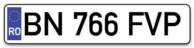 Placuta inmatriculare numar auto  BN-766-FVP, BN 766 FVP, BN766FVP