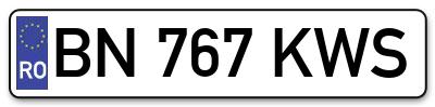Placuta inmatriculare numar auto  BN-767-KWS, BN 767 KWS, BN767KWS