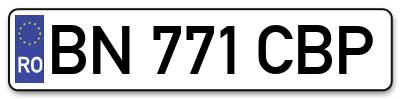 Placuta inmatriculare numar auto  BN-771-CBP, BN 771 CBP, BN771CBP