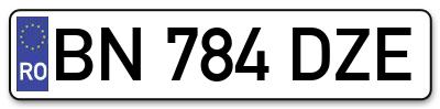 Placuta inmatriculare numar auto  BN-784-DZE, BN 784 DZE, BN784DZE