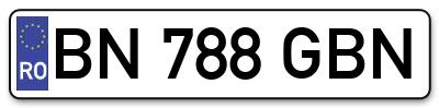 Placuta inmatriculare numar auto  BN-788-GBN, BN 788 GBN, BN788GBN