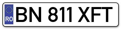 Placuta inmatriculare numar auto  BN-811-XFT, BN 811 XFT, BN811XFT