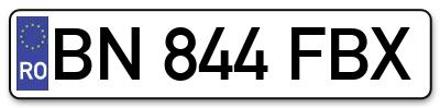 Placuta inmatriculare numar auto  BN-844-FBX, BN 844 FBX, BN844FBX