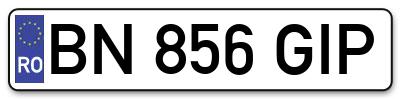 Placuta inmatriculare numar auto  BN-856-GIP, BN 856 GIP, BN856GIP