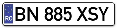 Placuta inmatriculare numar auto  BN-885-XSY, BN 885 XSY, BN885XSY