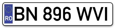 Placuta inmatriculare numar auto  BN-896-WVI, BN 896 WVI, BN896WVI
