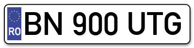 Placuta inmatriculare numar auto  BN-900-UTG, BN 900 UTG, BN900UTG