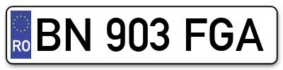 Placuta inmatriculare numar auto  BN-903-FGA, BN 903 FGA, BN903FGA