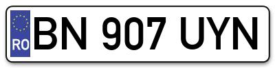 Placuta inmatriculare numar auto  BN-907-UYN, BN 907 UYN, BN907UYN