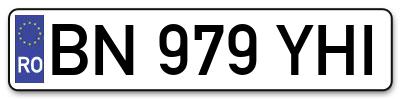 Placuta inmatriculare numar auto  BN-979-YHI, BN 979 YHI, BN979YHI