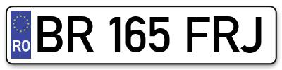 Placuta inmatriculare numar auto  BR-165-FRJ, BR 165 FRJ, BR165FRJ
