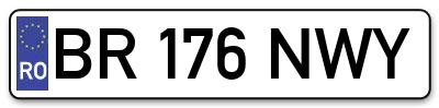 Placuta inmatriculare numar auto  BR-176-NWY, BR 176 NWY, BR176NWY