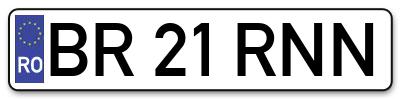 Placuta inmatriculare numar auto  BR-21-RNN, BR 21 RNN, BR21RNN