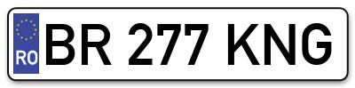 Placuta inmatriculare numar auto  BR-277-KNG, BR 277 KNG, BR277KNG
