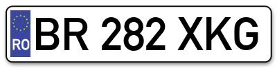 Placuta inmatriculare numar auto  BR-282-XKG, BR 282 XKG, BR282XKG