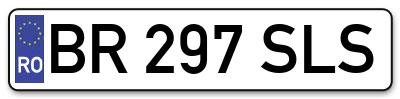 Placuta inmatriculare numar auto  BR-297-SLS, BR 297 SLS, BR297SLS