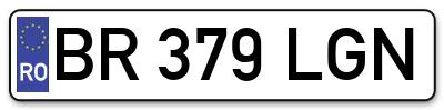 Placuta inmatriculare numar auto  BR-379-LGN, BR 379 LGN, BR379LGN