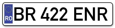 Placuta inmatriculare numar auto  BR-422-ENR, BR 422 ENR, BR422ENR
