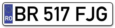 Placuta inmatriculare numar auto  BR-517-FJG, BR 517 FJG, BR517FJG