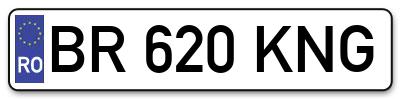 Placuta inmatriculare numar auto  BR-620-KNG, BR 620 KNG, BR620KNG