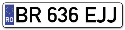 Placuta inmatriculare numar auto  BR-636-EJJ, BR 636 EJJ, BR636EJJ