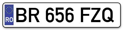 Placuta inmatriculare numar auto  BR-656-FZQ, BR 656 FZQ, BR656FZQ