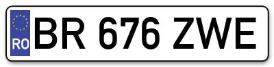 Placuta inmatriculare numar auto  BR-676-ZWE, BR 676 ZWE, BR676ZWE