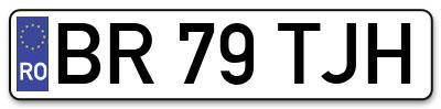 Placuta inmatriculare numar auto  BR-79-TJH, BR 79 TJH, BR79TJH