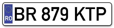 Placuta inmatriculare numar auto  BR-879-KTP, BR 879 KTP, BR879KTP