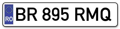 Placuta inmatriculare numar auto  BR-895-RMQ, BR 895 RMQ, BR895RMQ