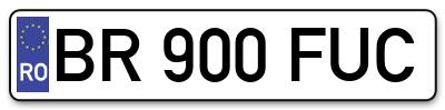 Placuta inmatriculare numar auto  BR-900-FUC, BR 900 FUC, BR900FUC