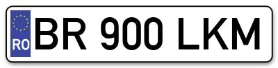 Placuta inmatriculare numar auto  BR-900-LKM, BR 900 LKM, BR900LKM