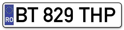 Placuta inmatriculare numar auto  BT-829-THP, BT 829 THP, BT829THP