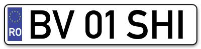 Placuta inmatriculare numar auto  BV-01-SHI, BV 01 SHI, BV01SHI