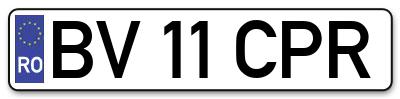 Placuta inmatriculare numar auto  BV-11-CPR, BV 11 CPR, BV11CPR