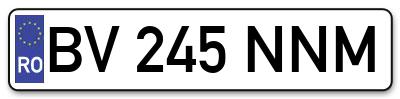 Placuta inmatriculare numar auto  BV-245-NNM, BV 245 NNM, BV245NNM