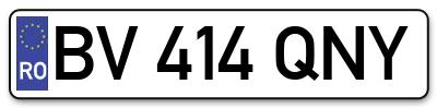 Placuta inmatriculare numar auto  BV-414-QNY, BV 414 QNY, BV414QNY